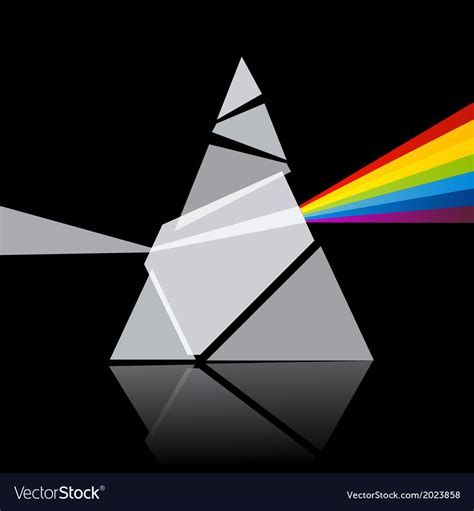 Prism Spectrum On Black Background Royalty Free Vector Image