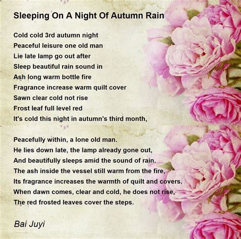 Sleeping On A Night Of Autumn Rain Sleeping On A Night Of Autumn Rain