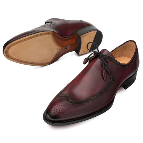 Mezlan Novo Burgundy Genuine Calfskin Wing Tip Shoes 9049 27990