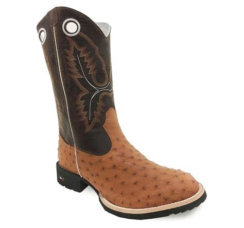 Botas de avestruz is the actual ostrich boots in purest ostrich animal skin leather that are used as fashion style among english men. Bota Mr. West Boots Avestruz Conhaque/ Tab 69090 - Crisecia