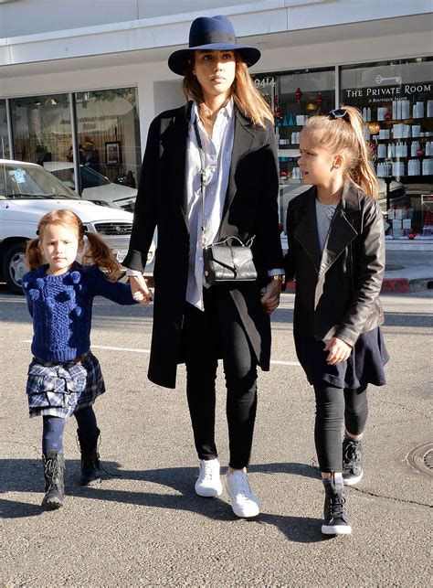 Jessica Alba With Her Daughters Shopping In Beverly Hills Gotceleb