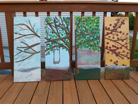 4 Seasons Tree Painting At Explore Collection Of 4