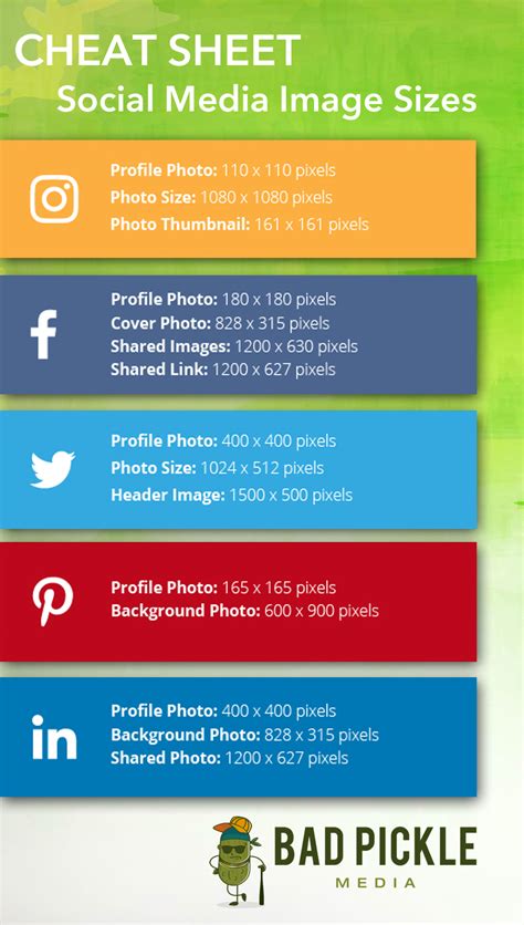 Why Social Media Image Sizes Are So Important Bad Pickle Media