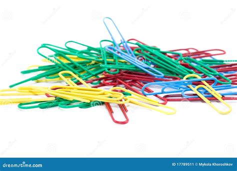 Multi Colored Paper Clips Stock Image Image Of Office 17789511