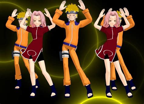 Mmdcaramell Dance Naruto Uzumaki And Sakura Haruno Kawai Youtube