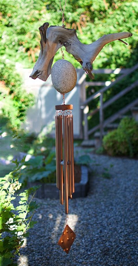 Maybe you would like to learn more about one of these? Wind Chime Beach Stone Driftwood Large Copper Chimes | Wind chimes, Beach stones, Glass wind chimes