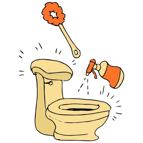 Cleaning Toilet Clip Art