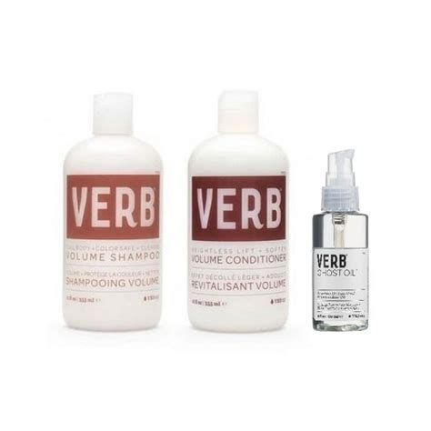 Verb Volume Shampoo 12 Oz Conditioner 12 Oz And Ghost Oil 2 Oz Set