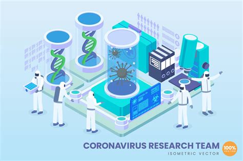 Isometric Corona Virus Research Team Vector - Hollands Software
