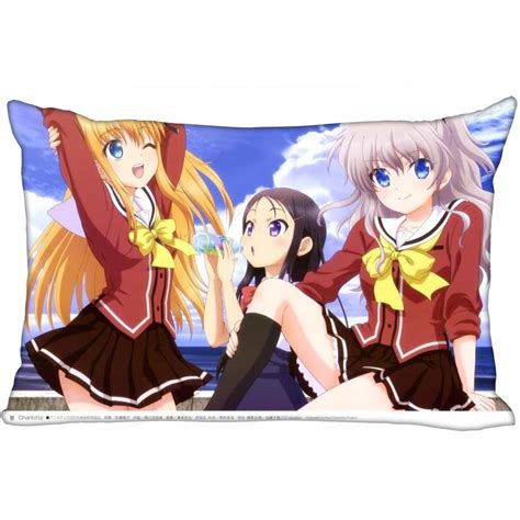 Anime Charlotte Pillowcase 45x35cmone Siderectangle Zipper Pillow