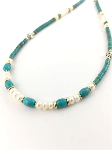Turquoise Pearl Necklace Jewels Of Byron