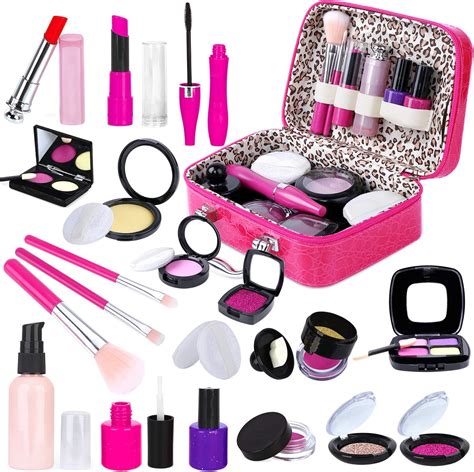 Innocheer Kids Pretend Makeup Kit With Cosmetic Bag For Girls 4 10 Year