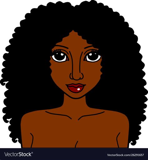 Beautiful Dark Skin Ebony Black Woman Royalty Free Vector