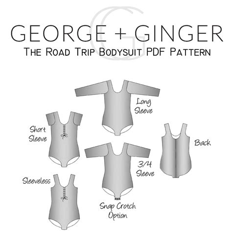The Road Trip Bodysuit Pdf Sewing Pattern George And Ginger Patterns