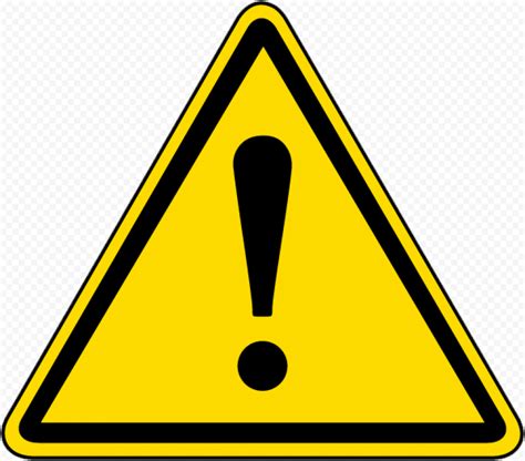 Hazard Symbol Safety Warning Yellow Triangle Icon Transparent