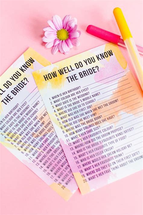 6 Fun Bachelorette Hens Party Games Diy Thought