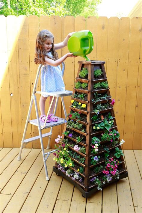 Robot Check Flower Tower Vertical Garden Diy Vertical Garden