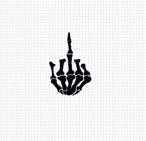 Middle Finger Svg Dxf Png Cricut Cameo Bone Hand Etsy India