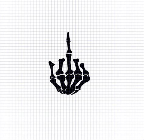 Middle Finger SVG Dxf Png Cricut Cameo Bone Hand Etsy India