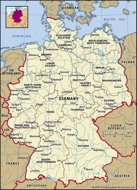Карта Германии описание страны столица информация география факты