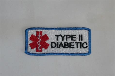Type 2 Diabetic Medical Alert Patch Allergy Alert Sew On Etsy