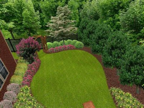 Beautiful Aerial View Of A Backyard~ Privacy Landscaping Small