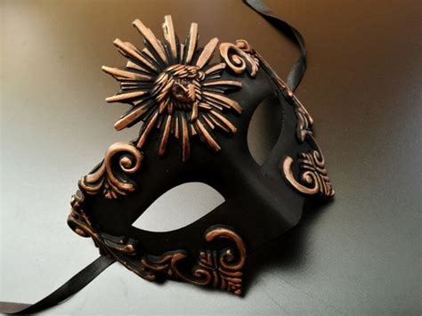 Bronze Gladiator Mask For Men Venetian Masquerade By Higginscreek
