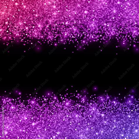 Glitter With Pink Purple Color Effect On Black Background Vector Stock
