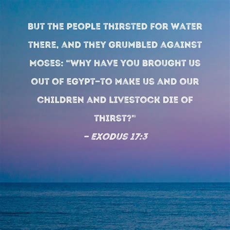 Exodus 173 But The People Thirsted For Water There And They Grumbled
