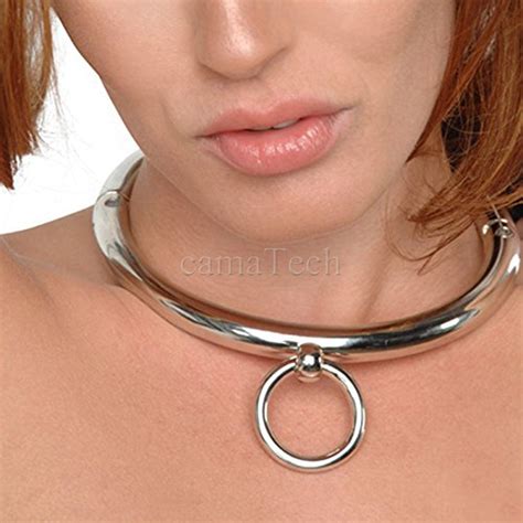 camatech stainless steel lockable metal slave neck collar hex wrench restraint bondage locking