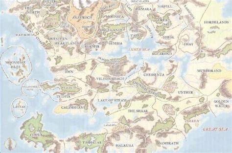 Political Map Of Faerûn Forgotten Realms Wiki Fandom