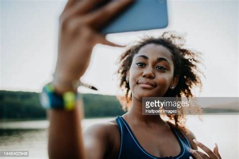 Girl Mobile Selfie Photos And Premium High Res Pictures Getty Images