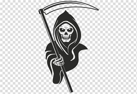 Grim Reaper Holding Scythe Illustration Symbols Of Death Grim Reaper