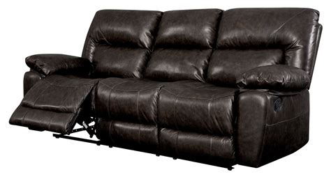 Stallion Top Grain Leather Match Reclining Sofa From Furniture Of