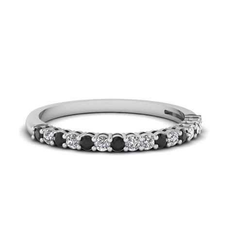 Black Diamond Basket Prong Round Anniversary Band In 950 Platinum Intended For Womans Wedding Bands 
