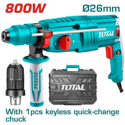 TOTAL ROTARY HAMMER SDS PLUS 800W WITH CHUCK TH308268 2