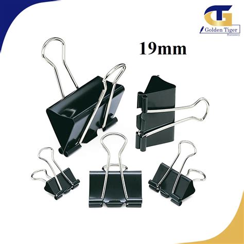 Double A Binder Clip Black 19mm Golden Tiger Stationery Store