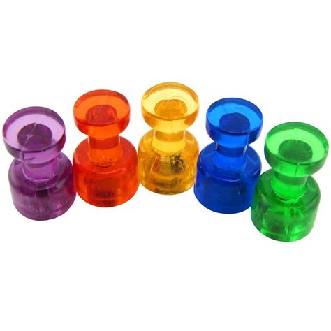 Master Magnet Magnetic Push Pins Assorted Color 10 Pack 97384 The