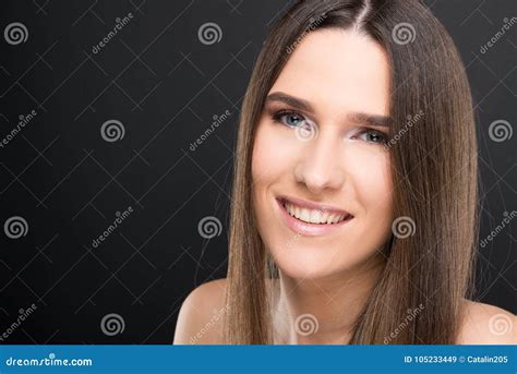 Portrait Of Beautiful Young Woman Smiling Stock Image Image Of