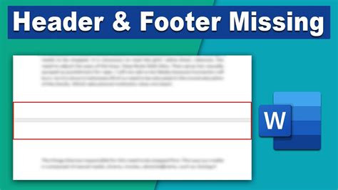 How To Appear Missing Header And Footer In Microsoft Word