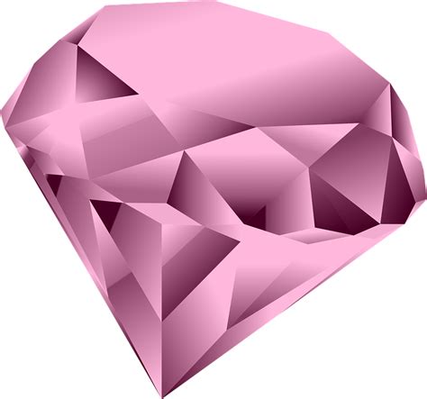 Pink Diamond Heart Png Clipart Png Mart