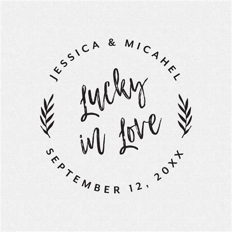 Don't stick to your old habit, which has hampered life development. Lucky in Love Wedding Favor Stamp - Style T556 • Fall For ...