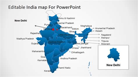 Editable India Map