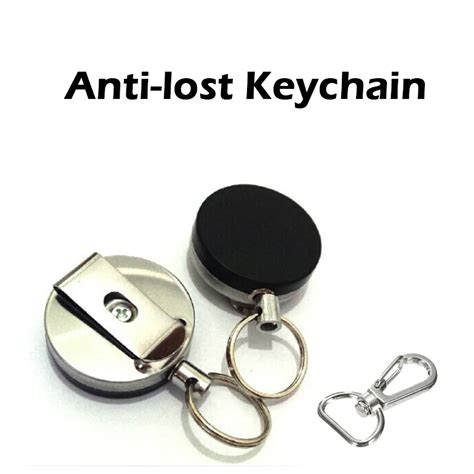 Anti Lost Resilience Steel Wire Rope Elastic Keychain Recoil Sporty