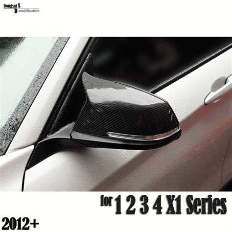 Chrome pair door wing mirror covers kit for mini cooper convertible coupe 2006 >. carbon fiber door side wing mirror covers for BMW 1 2 3 4 X1 series F20 F22 F30 F32 F80 M3 F82 ...
