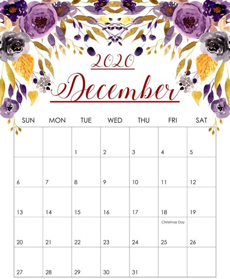 The blank calendars are simply calendars without holidays. Free Monthly Blank December Calendar 2020 Printable Template