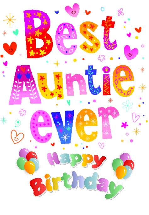 Happy Birthday Auntie Printable Card