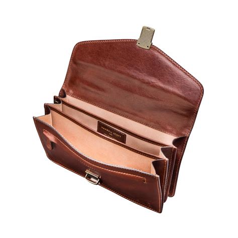 Maxwell Scott Bags The Santino Mens Leather Clutch Bag With Wrist Strap