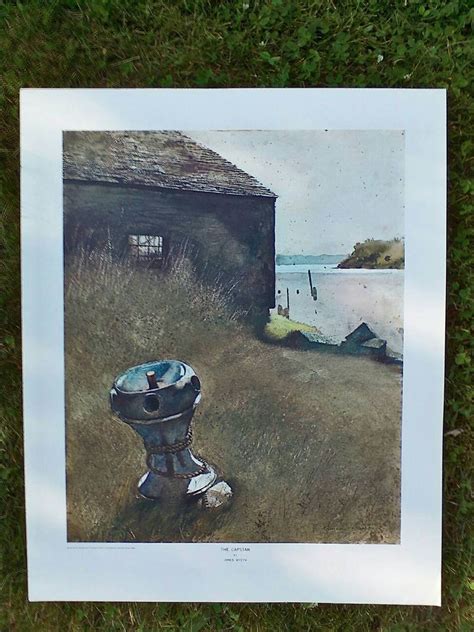 James Jamie Wyeth Collotype Print The Capstan Maine Island Etsy