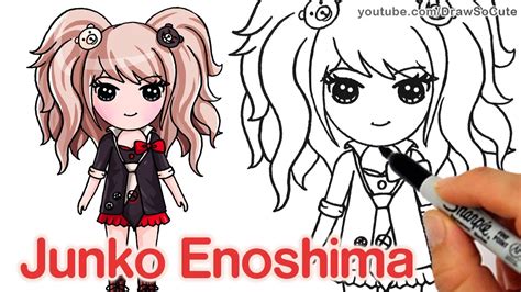How To Draw Junko Enoshima Step By Step Chibi Anime Girl Danganronpa Youtube